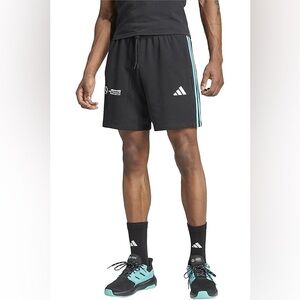 ADIDAS Mercedes AMG Petronas Black Shorts with teal Stripes
